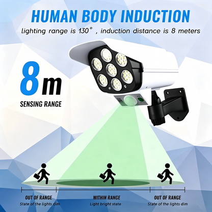 Remote Solar Motion Sensor Fake Camera Outdoor LED Light