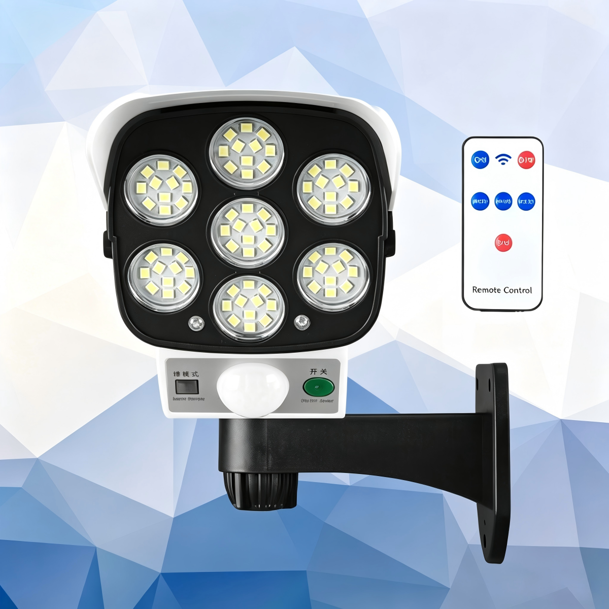 Remote Solar Motion Sensor Fake Camera Outdoor LED Light