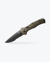 Green Tanto Half-Serrated